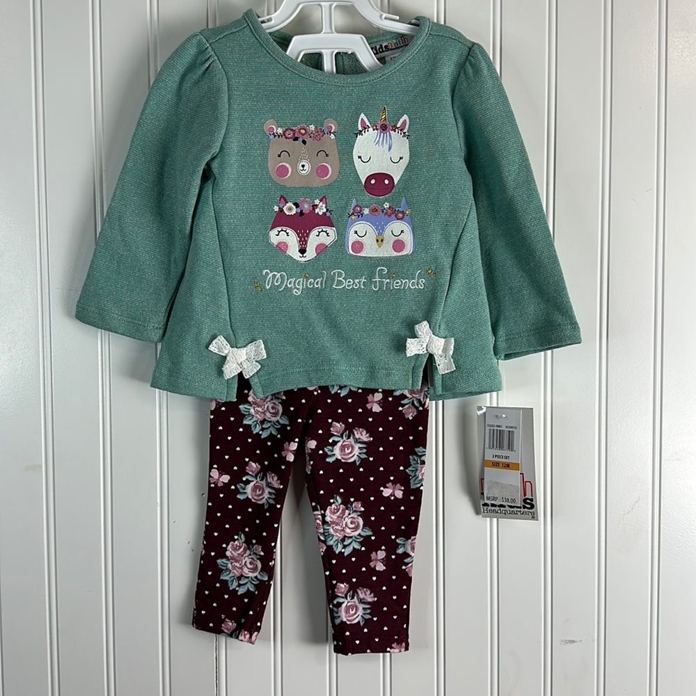 Kids Headquarters Outfit for Girls Size 12 Months
